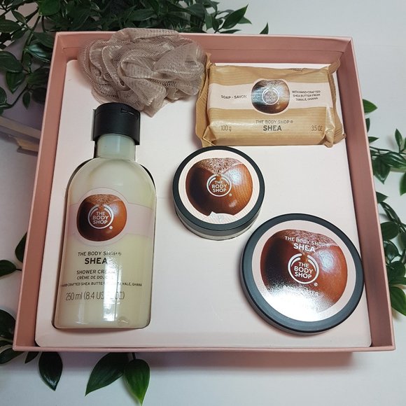 The Body Shop Other - The Body Shop 5 Piece Shea Essential Selection Gift Set Bath Shower Scrub Soap